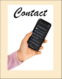 A hand holding a smart phone with email list